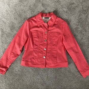 30% off - Roz & Ali Coral Polka Dot Jacket